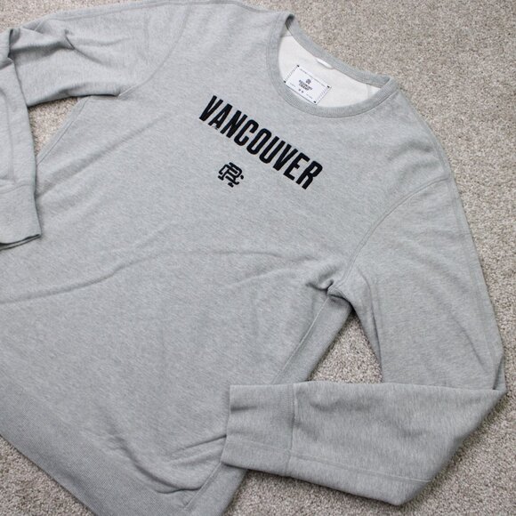 Reigning Champ Vancouver Sweatshirt Mens Medium Gray Crewneck Cotton Pullover - Picture 3 of 13